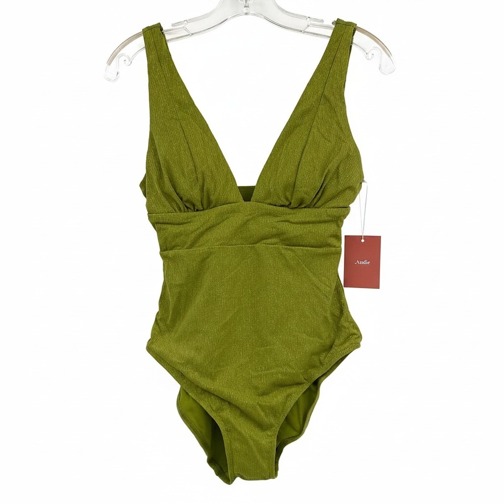 Andie Green Sparkly Mykonos One Piece Swimsuit | Regular S
